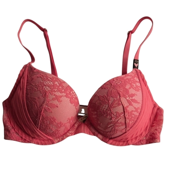 Victoria's Secret Dream Angels Push-up Bra Coral Pink 32B - Picture 1 of 13